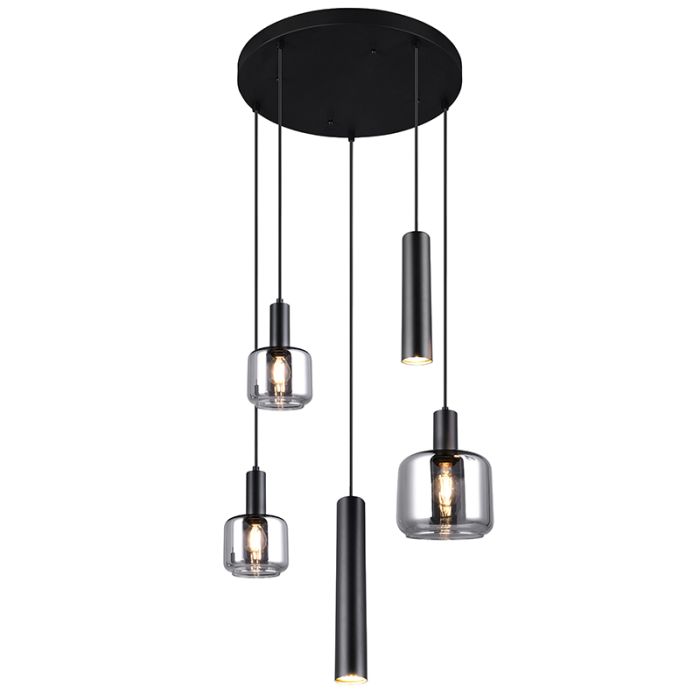 Svart pendellampa matbord design, Lahcen