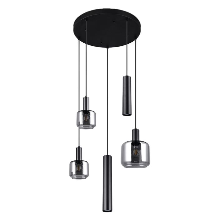 Svart pendellampa matbord design, Lahcen