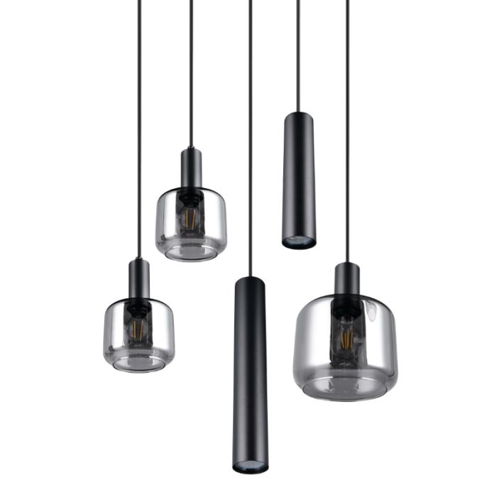 Svart pendellampa matbord design, Lahcen