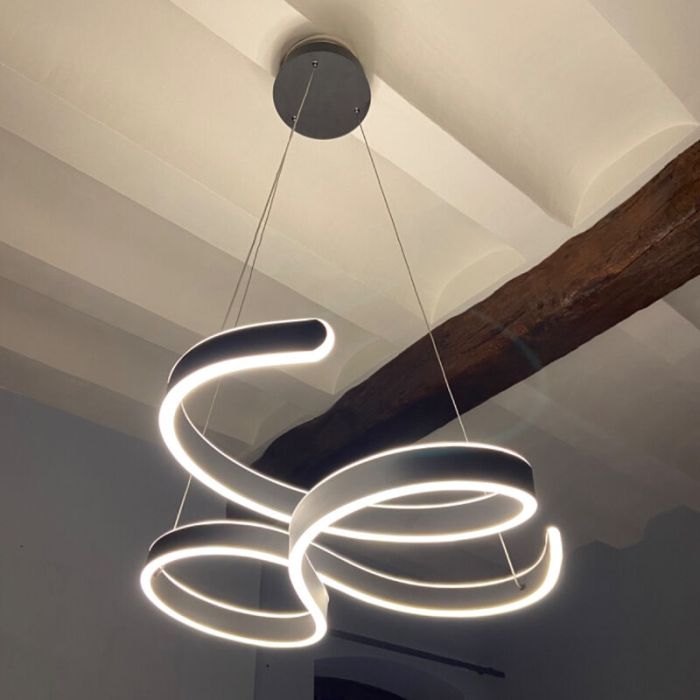 Antracit fönsterlampa modern, Davu, 52W, 3000K LED