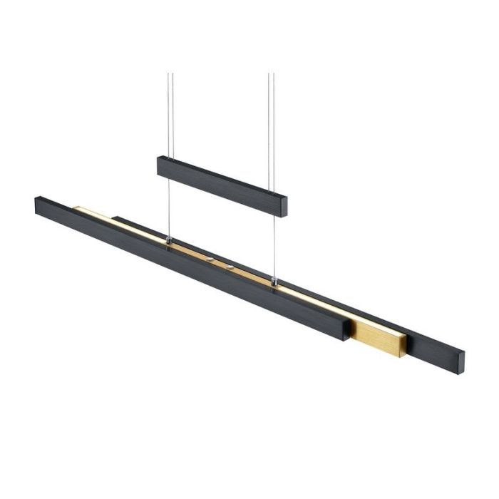 Svart pendellampa matbord modern, Jessey, 45W, varm till kall vit justerbar LED