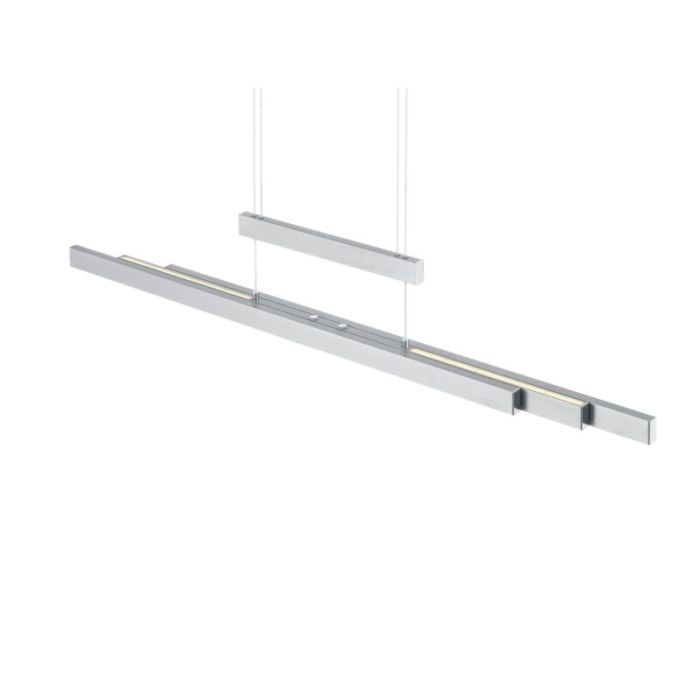 Nickel pendellampa matbord modern, Jessey, 42W, varm till kall vit justerbar LED, med beröringsdimmer