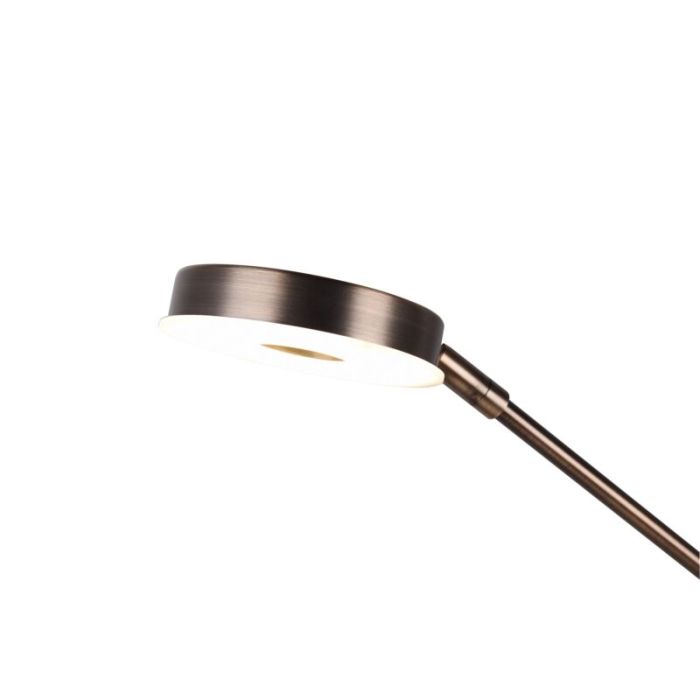 Brons läslampa golv modern, Yazid, 32W, justerbar ljusfärg LED