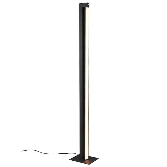 Svart golvlampa modern, Raihana, 21W, white switch LED, med beröringsdimmer