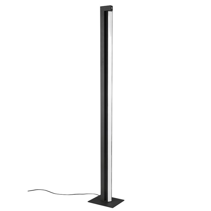 Svart golvlampa modern, Raihana, 21W, white switch LED, med beröringsdimmer