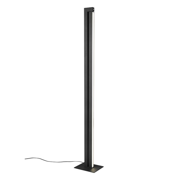 Svart golvlampa modern, Raihana, 21W, white switch LED, med beröringsdimmer