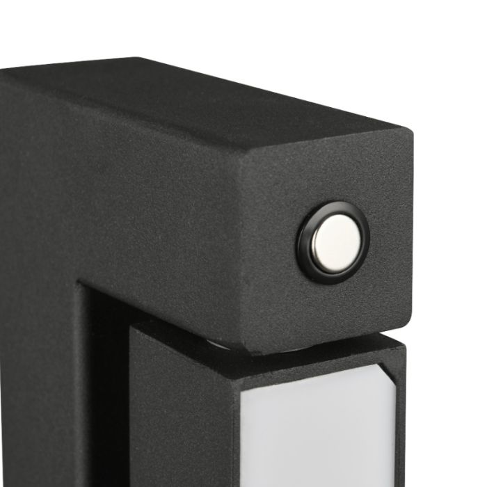 Svart golvlampa modern, Raihana, 21W, white switch LED, med beröringsdimmer