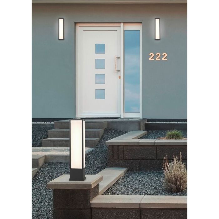 Antracit utelampa modern, Tessy, 15W, 3000K LED, IP54