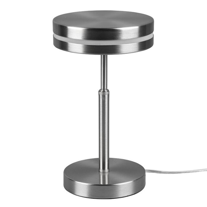 Nickel bordslampa modern, Marjon, 6W, 3000K LED, med brytare