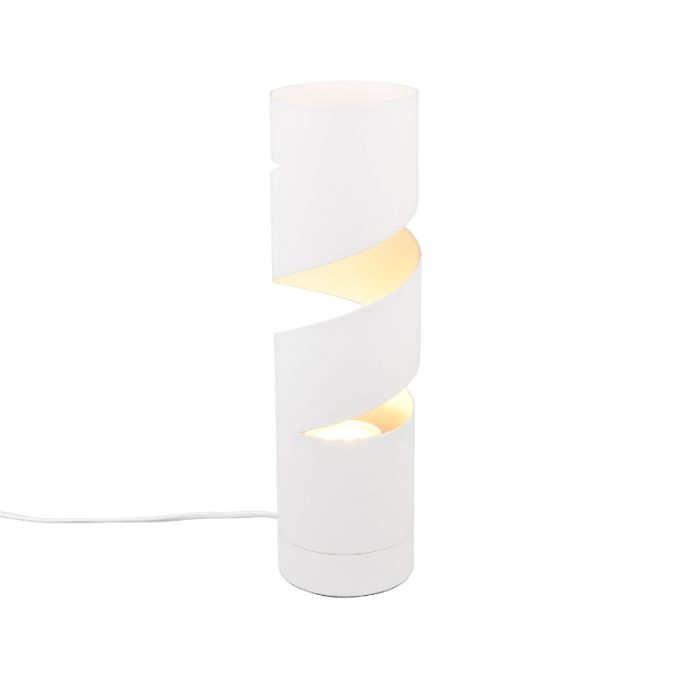 Vit bordslampa design, Marouan, med brytare