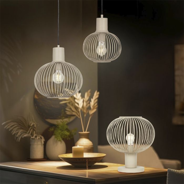 Beige bordslampa industri, Gjalt