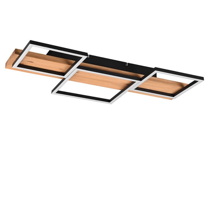 Trä plafond brun, Justian, 30W, 3000K LED, 3 stegs dimmer