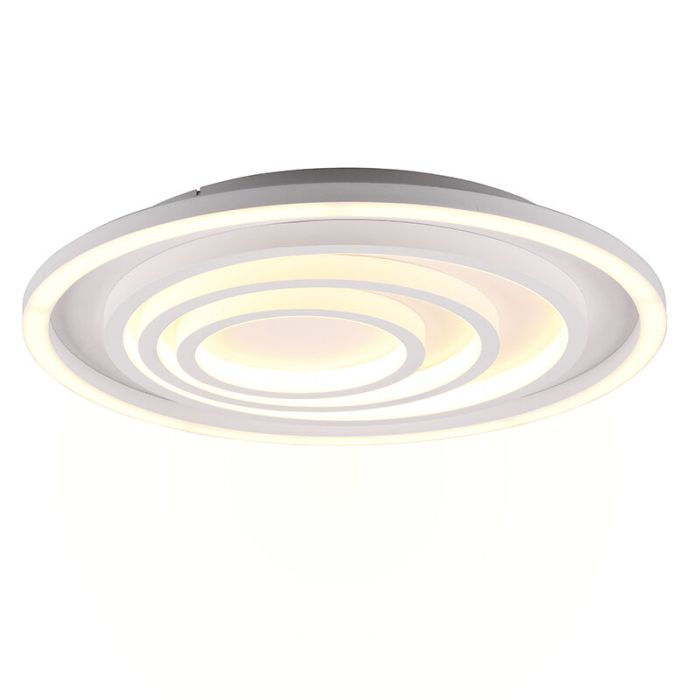 Vit plafond modern, Carolijn, 40W, varm till kall vit justerbar LED, met fjärrkontroll