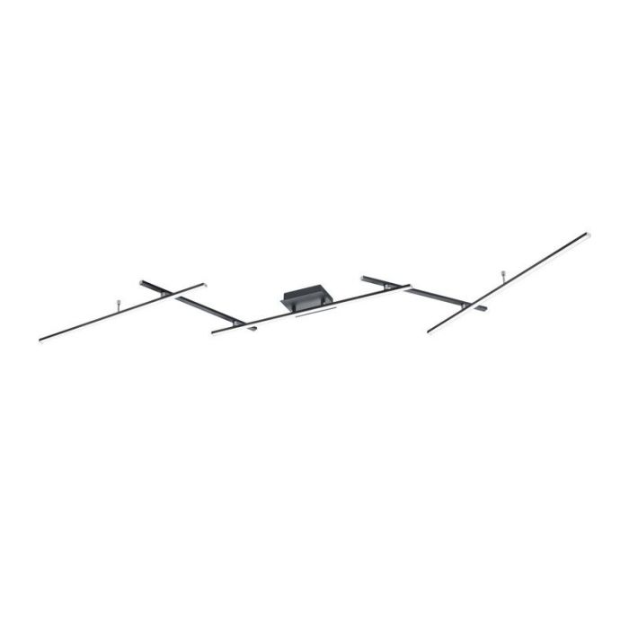 Svart plafond modern, Nadja, 22W, RGBW LED, met fjärrkontroll