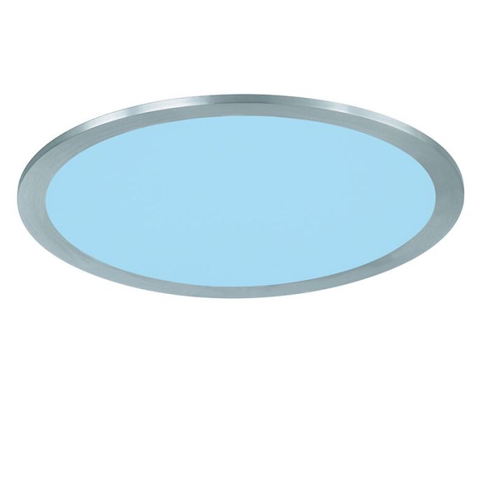 Nickel plafond modern, Jamilia, 15W, RGBW LED, met fjärrkontroll