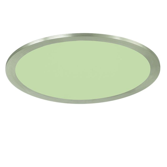 Nickel plafond modern, Jamilia, 15W, RGBW LED, met fjärrkontroll