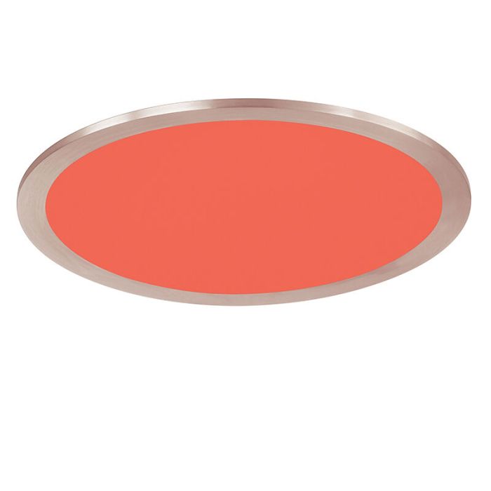 Nickel plafond modern, Jamilia, 15W, RGBW LED, met fjärrkontroll