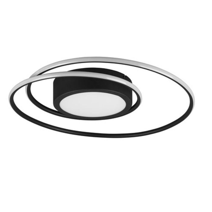 Svart plafond modern, Elysa, 56W, varm till kall vit justerbar LED, met fjärrkontroll