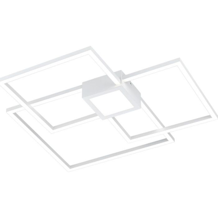 Vit plafond modern, Kimoni, 38W, 4000K LED, 3 stegs dimmer