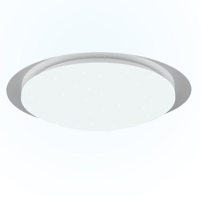 Vit taklampa badrum modern, Marlena, 18,5W, 4000K LED, IP44, met fjärrkontroll