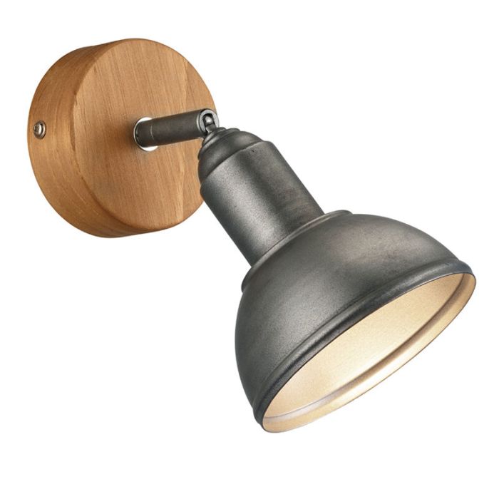 Nickel väggspotlight vintage, Amarey