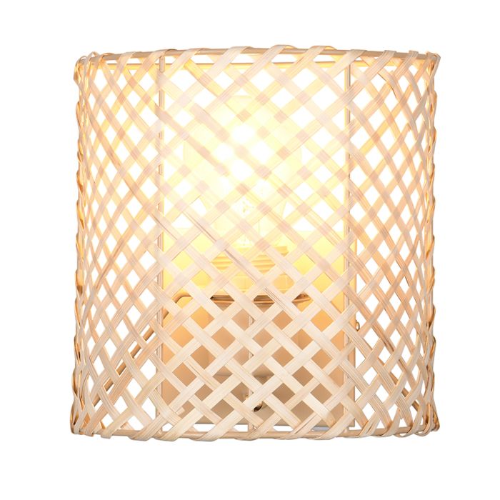 Bambu vägglampa brun, Joyameris, med brytare
