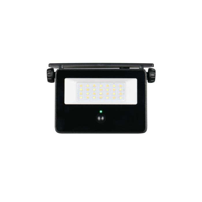 Svart utomhus vägglampa solcell modern, Mihriban, 10W, white switch LED, IP54