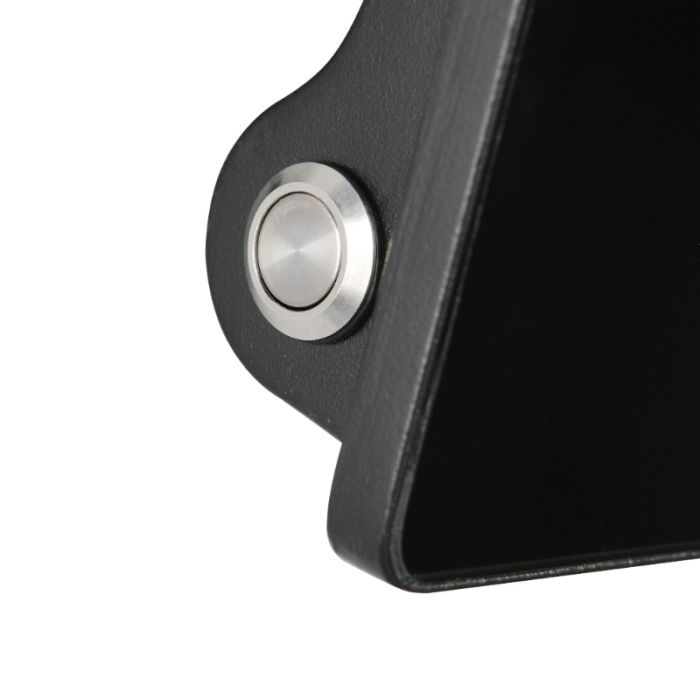 Svart utomhus vägglampa solcell modern, Mihriban, 10W, white switch LED, IP54