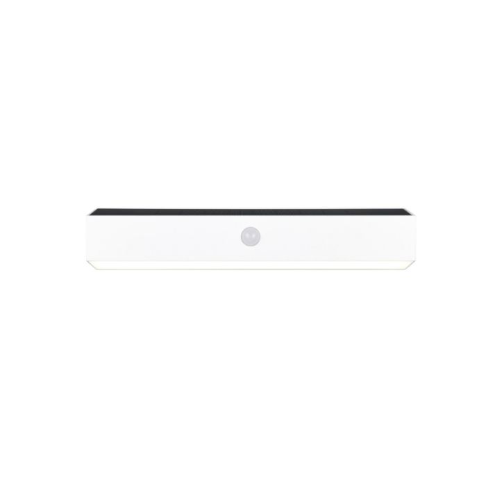 Vit utomhus vägglampa solcell modern, Ravindra, 6W, 4000K LED, IP44