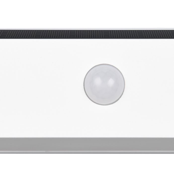 Vit utomhus vägglampa solcell modern, Ravindra, 6W, 4000K LED, IP44