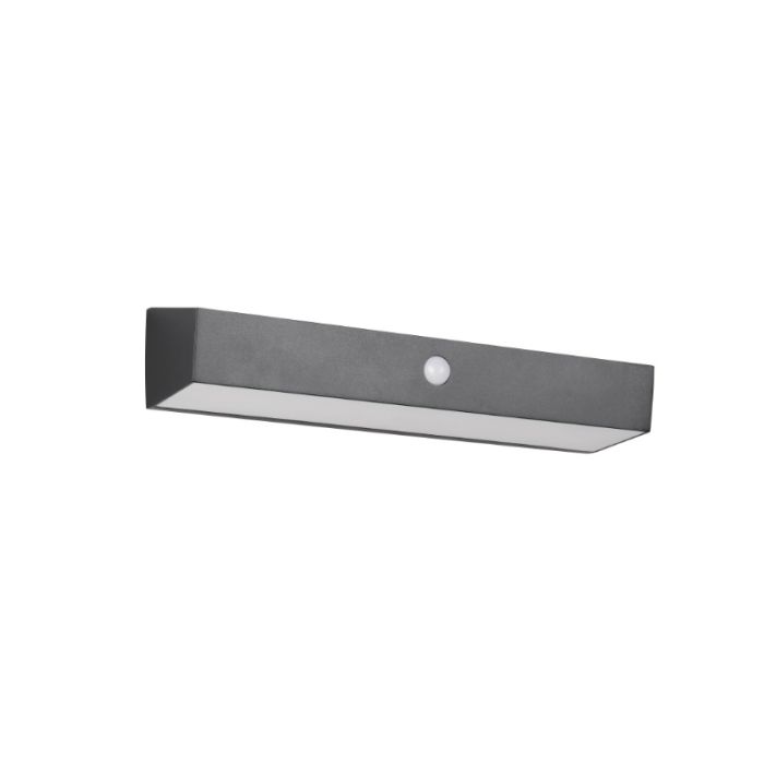Svart utomhus vägglampa solcell modern, Ravindra, 6W, 4000K LED, IP44