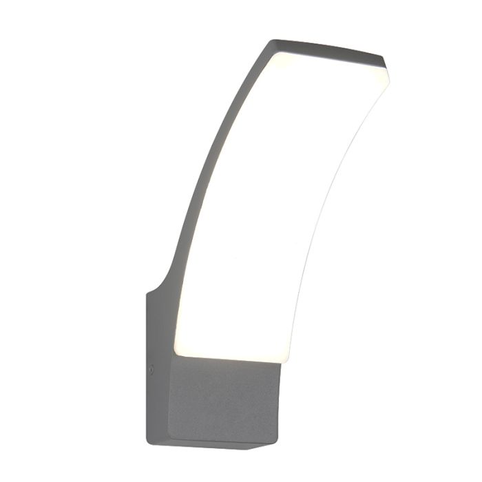 Antracit utelampa modern, Popke, 12,5W, 4000K LED, IP44