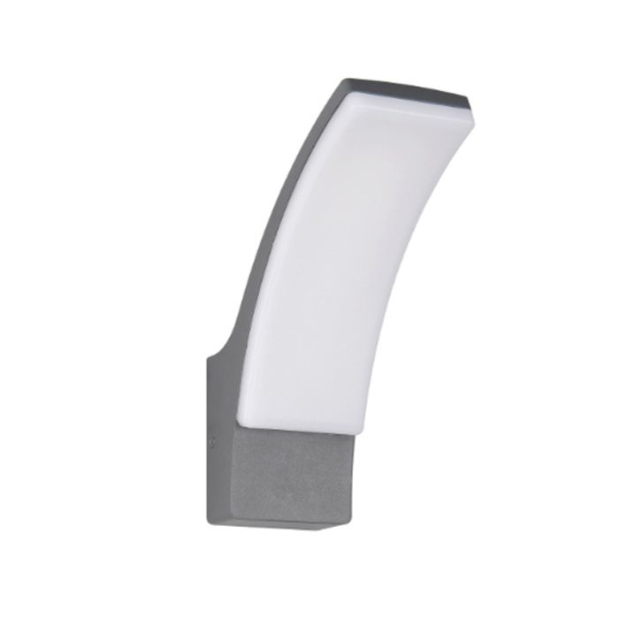 Antracit utelampa modern, Popke, 12,5W, 4000K LED, IP44