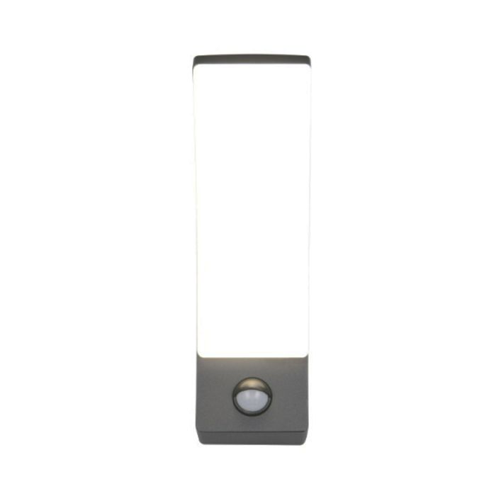 Antracit utomhus vägglampa med rörelsesensor modern, Popke, 12,5W, 4000K LED, IP44