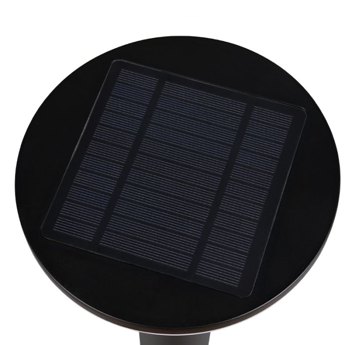 Svart utomhus vägglampa solcell modern, Nebahat, 3W, 4000K LED, IP44
