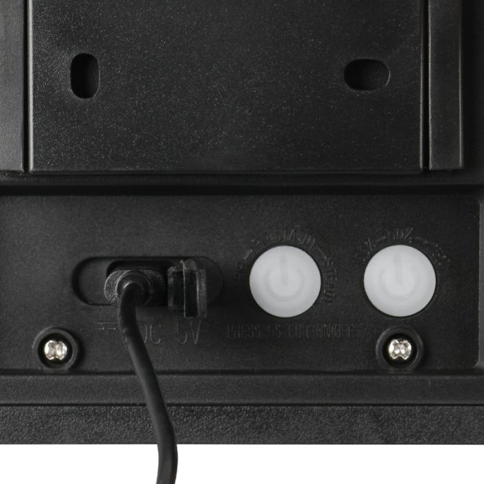 Svart utomhus vägglampa solcell modern, Nefise, 8W, 4000K LED, IP44