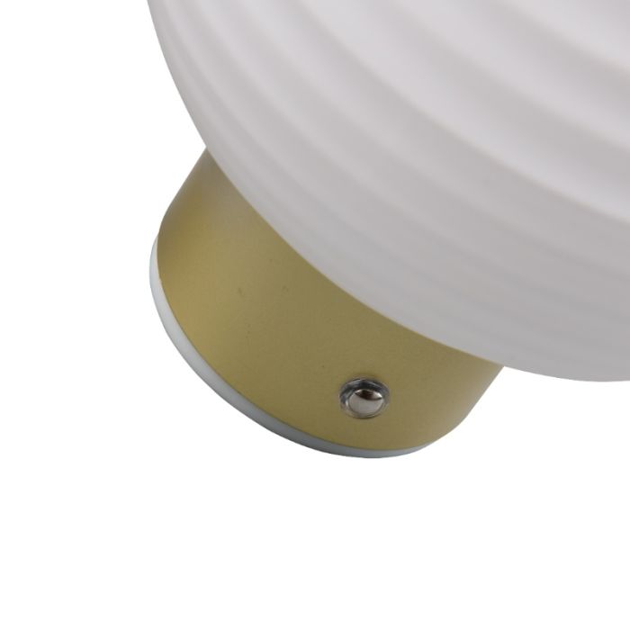 Mässing uppladdningsbar vägglampa modern, Walid, 1,5W, 3000K LED, 3 stegs dimmer