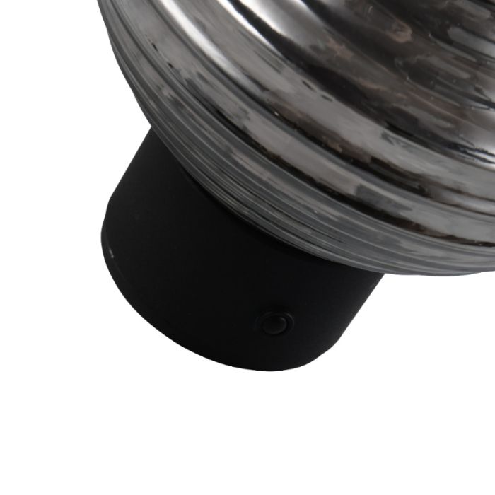 Grå uppladdningsbar vägglampa modern, Walid, 1,5W, 3000K LED, 3 stegs dimmer