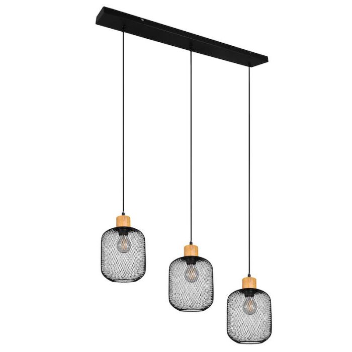 Svart pendellampa matbord vintage, Cristel