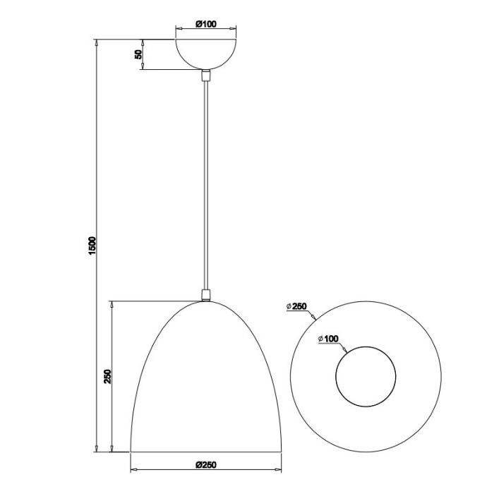 Vit kupollampa modern, Ingmar