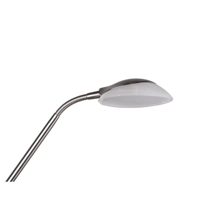 Nickel läslampa golv modern, Fredrika, 27W, 3000K LED, med beröringsdimmer