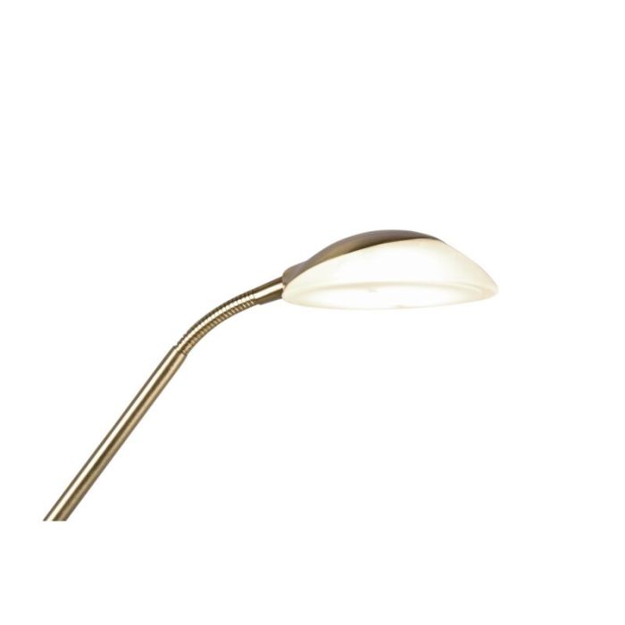Mässing läslampa golv modern, Fredrika, 27W, 3000K LED, med beröringsdimmer