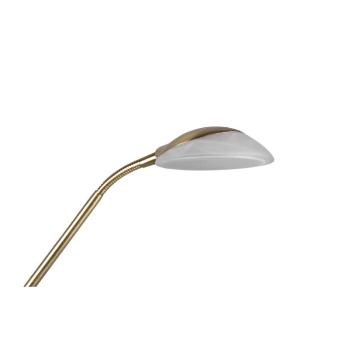 Mässing läslampa golv modern, Fredrika, 27W, 3000K LED, med beröringsdimmer