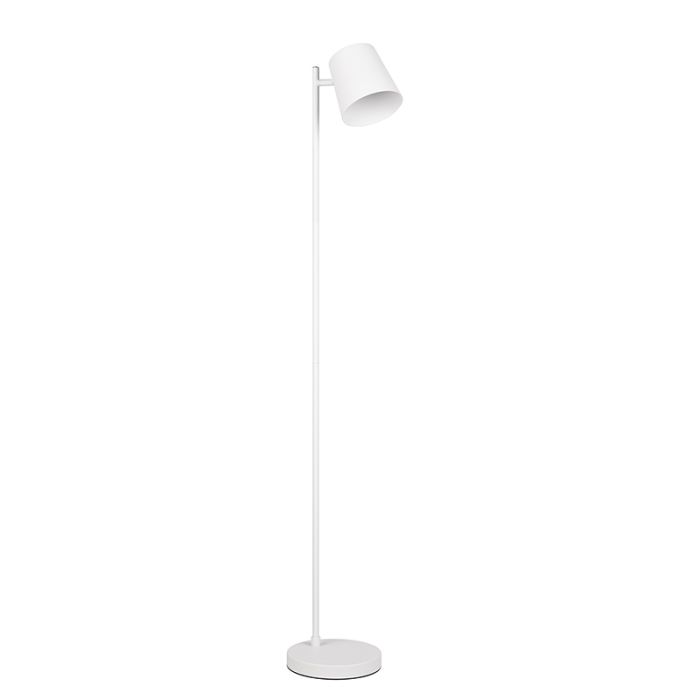 Vit uppladdningsbar golvlampa metall, Suraya, 4,5W, 3000K LED, 3 stegs dimmer