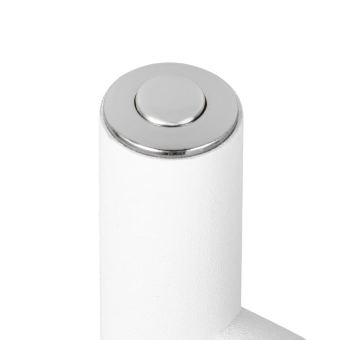 Vit uppladdningsbar golvlampa metall, Suraya, 4,5W, 3000K LED, 3 stegs dimmer