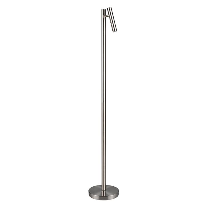 Nickel uppladdningsbar golvlampa modern, Peniguet, 3W, varm till kall vit justerbar LED, med beröringsdimmer