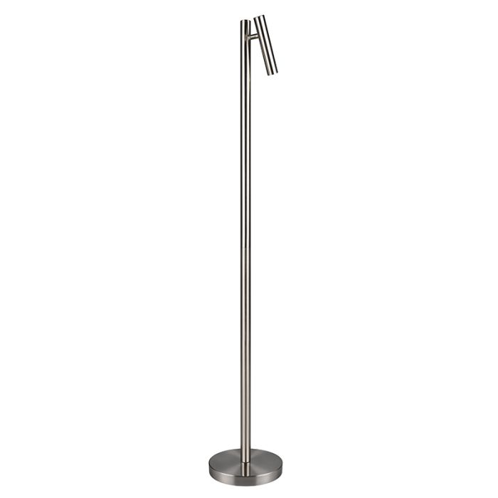 Nickel uppladdningsbar golvlampa modern, Peniguet, 3W, varm till kall vit justerbar LED, med beröringsdimmer