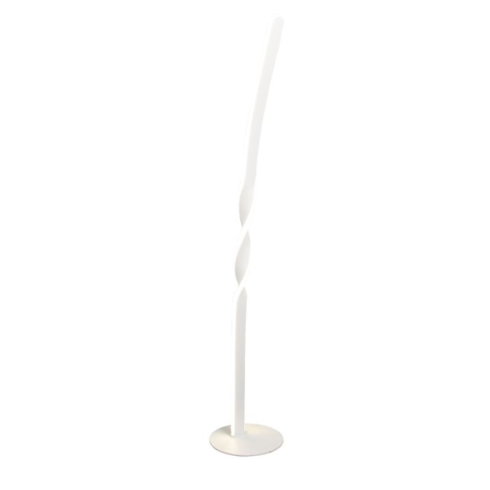Vit golvlampa design, Quirinus, 19W, 4000K LED, med brytare