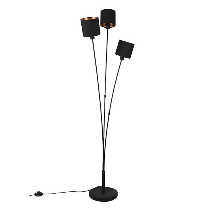 Svart golvlampa modern, Koge, med brytare