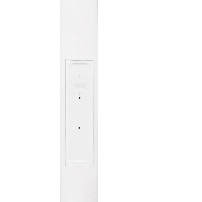 Vit golvlampa modern, Shahid, 17W, varm till kall vit justerbar LED, med beröringsdimmer
